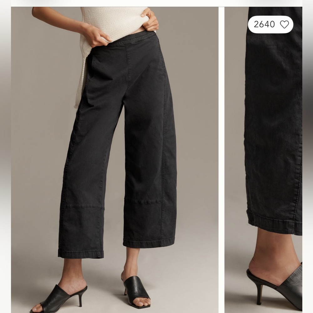 Pilcro Black Wide-Leg Pants